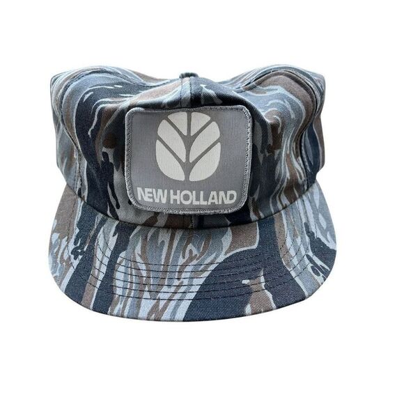 Vintage New Holland Camouflage Trucker Hat Snapback Unisex Adjustable k-products - Picture 1 of 5